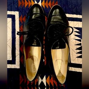 Cole Haan Black Leather Oxfords